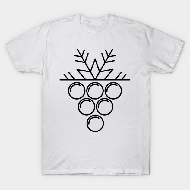 Snowy Grapes T-Shirt by SWON Design